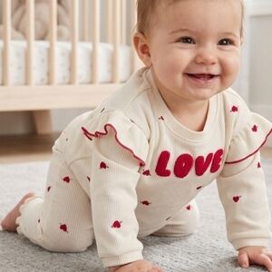 Carter's Child of Mine Baby Girl Valentine's Outfit Set